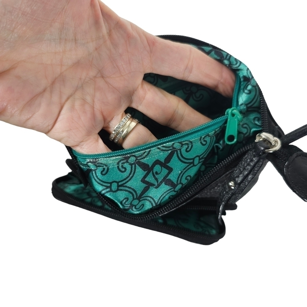 Stone Mountain Black Pebbled Leather Crossbody - Picture 11 of 11